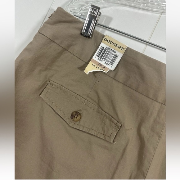 NEW Dockers Womens Size 12 Cotton Blend Kahki Diem Tan Skirt Skorts Waist - Picture 4 of 11